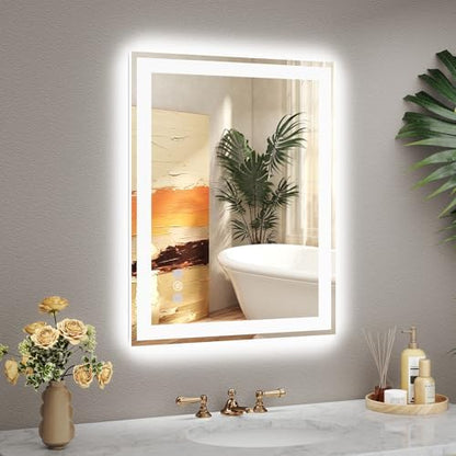 20x28 LED Bathroom Mirror, 6000LM, Separate Front and Back Lights