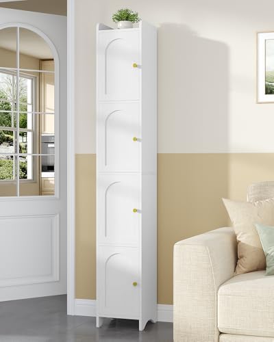 Hzuaneri 70.9" H Bathroom Storage Cabinet, Tall Corner Cabinet with 4 Doors