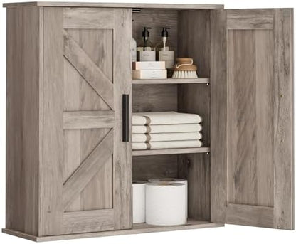 Homleke Bathroom Wall Cabinet, Medicine Cabinet with Adjustable Shelves