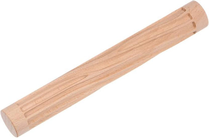 HARFINGTON Wood Clay Roller - 6 Inch Beech Hand Roller With Grain Pattern for Modeling, Pottery, Baking, DIY - Wooden Texture Tool