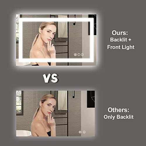 Amorho LED Bathroom Mirror 48"X32" with Front Light and Backlit