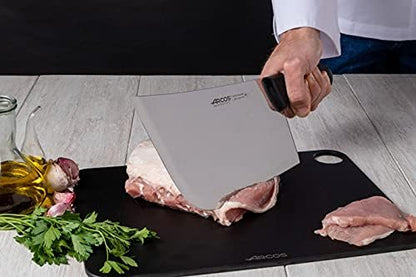 Arcos Cleaver Knife Butcher Knife - Nitrum Stainless Steel Blade 10" - Polyoxymethylene Handle (POM) in Black Color (7'') - Series Universal - Black Color