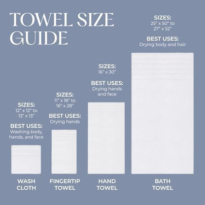Nicole Miller - Hand Towels, Soft & Absorbent Cotton, Dorm Room Essentials, Set of 2 (Sydney Collection, White/Black)