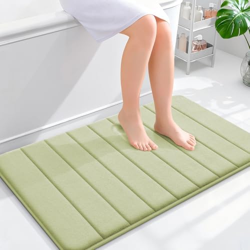 OLANLY Memory Foam Bath Mat 35x24, Super Soft and Absorbent Bathroom Rugs
