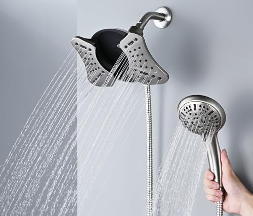 GRICH Shower Head with Handheld Spray - Dual High Pressure Showerhead