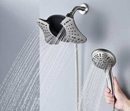 GRICH Shower Head with Handheld Spray - Dual High Pressure Showerhead