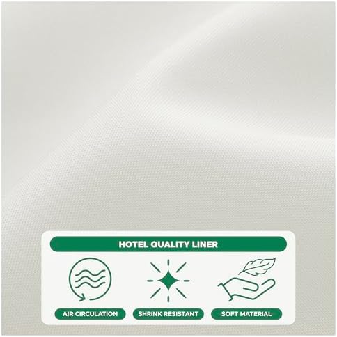 Fabric Shower Curtain Liner 72"W x 84"L-Ivory Extra Long Shower Liners