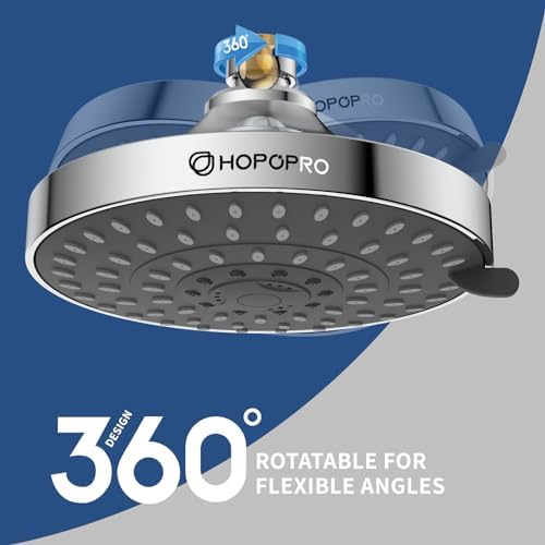 High Pressure Shower Head, HOPOPRO 5-Mode Fixed Showerhead, NBC Recommended