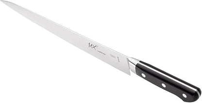 Mercer Culinary MX3 Premium San Mai VG-10 Steel Core Blade Sujihiki Knife, 240mm 9.5 Inch,Black
