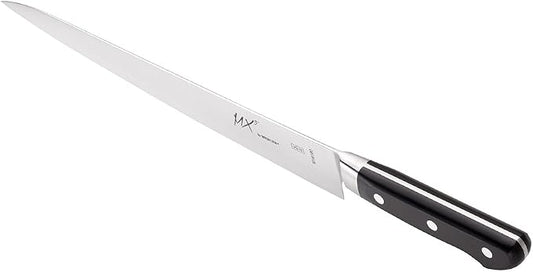 Mercer Culinary MX3 Premium San Mai VG-10 Steel Core Blade Sujihiki Knife, 240mm 9.5 Inch,Black