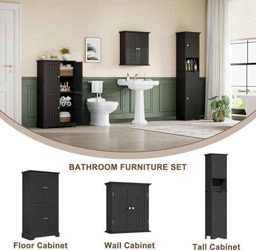 ChooChoo Bathroom Floor Cabinet with Adjustable Shelves