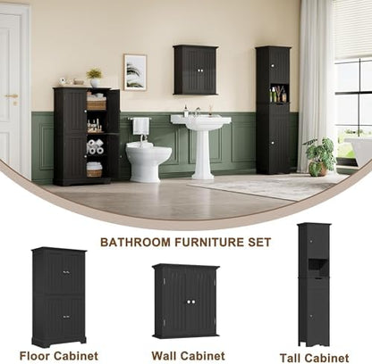 ChooChoo Bathroom Floor Cabinet with Adjustable Shelves
