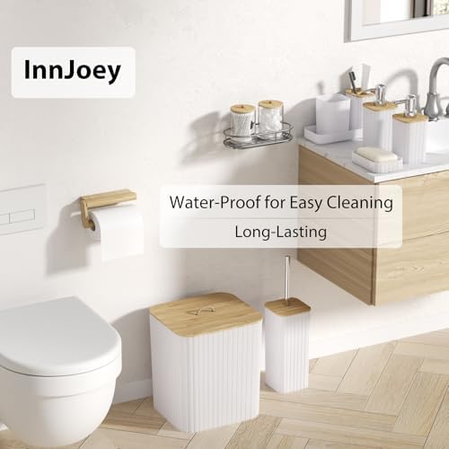 Bathroom Accessories Set - 10PC Bathroom Set, White Bathroom Set, Bathroom Accessories Set, Toilet Brush, Bathroom Trash Can & Soap Dispenser