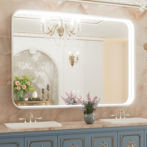 48"x36" Silver LED Bathroom Mirror,Adjust 3000K/4500K/6000K Light