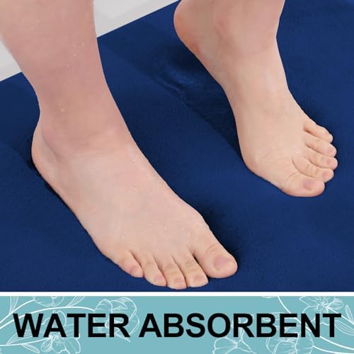 Smiry Memory Foam Bath Mat 47x24, Extra Soft and Absorbent Bathroom Rugs