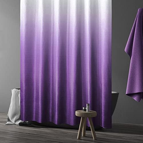 Gibelle Purple Ombre Fabric Shower Curtain for Bath Decor, 72 x 72