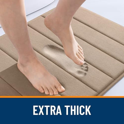 OLANLY Memory Foam Bath Mat 30x20, Super Soft and Absorbent Bathroom Rugs