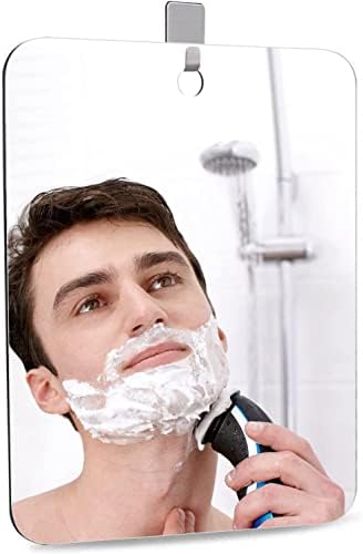 APHUIME Large Fogless Shower Mirror, Anit-Fog Shaving Mirror with Hook