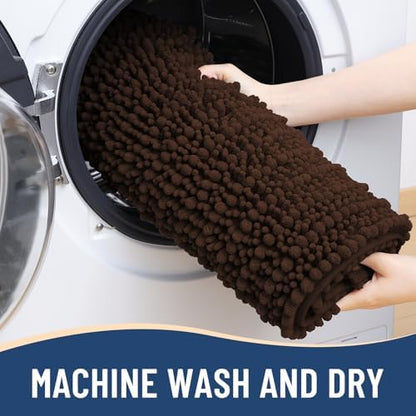 Arotive Bathroom Rugs Mat 36x24, Soft Absorbent Chenille Shaggy Bath Mat