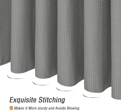 Gibelle Small Stall Grey Fabric Shower Curtain, 36 x 72