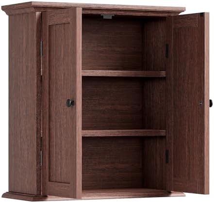 ChooChoo Bathroom Wall Cabinet with 2 Doors, Over The Toilet, Farmhouse