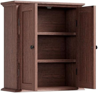 ChooChoo Bathroom Wall Cabinet with 2 Doors, Over The Toilet, Farmhouse