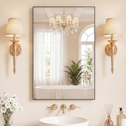 Sweetcrispy Bathroom Wall Mirror, Vanity Mirror for Over Sink, 24x36 Inch