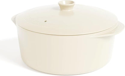 MAGNIFIQUE Slow Cooker, 4.5 Quart 8-in-1 Clay Pot Multi-Cooker, Non-Toxic Slow Cooker with Removable Clay Pot, for Rice, Pasta, Steam & Proof, Nonstick, Oven Safe Pot to 500°F, Oatmeal