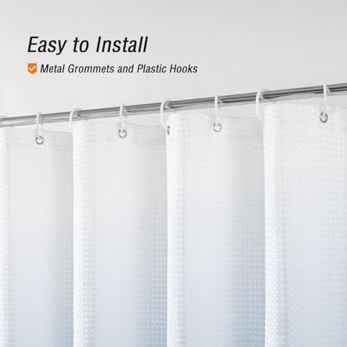Gibelle Extra Long Blue Ombre Fabric Shower Curtain, 72 x 84