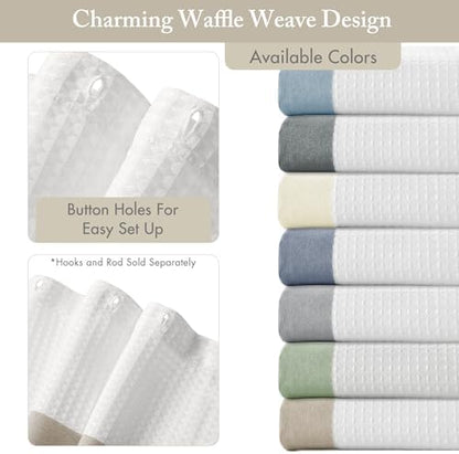 Madison Park Spa Waffle Weave Extra Wide Shower Curtain, 108 x 72, Taupe