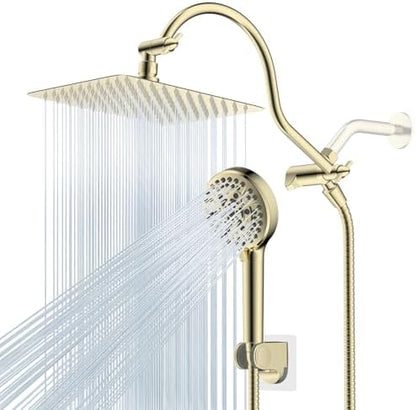 Hibbent All Metal cUPC Certified High Pressure Rainfall 10'' Shower Head