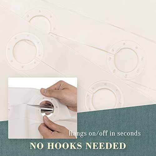 No Hook PEVA Shower Curtain or Liner, Standard Size 71 x 74, Beige