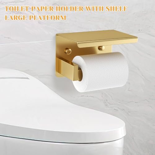 10 Pieces Brushed Gold Towel Bar Set Bathroom Hardware Accessories Set Upgraded Toilet Paper Holder Towel Holder/Racks Set for Bathroom Stainless Steel Wall Mounted 23.6in