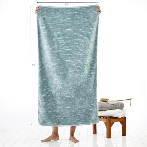 SKL Home CloudSoft 100% Cotton Luxury 4-Piece Bath Towel Set, Teal