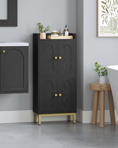 Hzuaneri Bathroom Cabinet, Small Storage Cabinet with 4 Doors