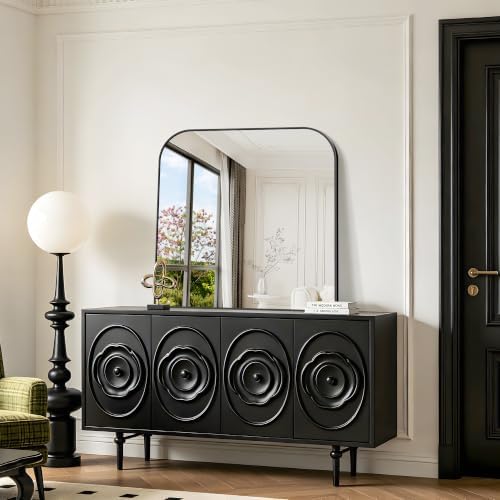 YIROMAN Bathroom Mirrors for Over Sink,36"x36" Black Bathroom Vanity Mirror