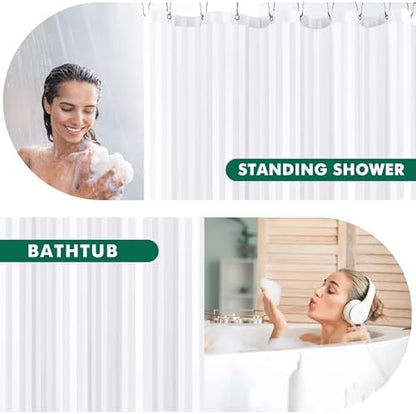 Fabric Shower Curtain Liner 72x72 Inch-Standard Size Cloth Shower Liners