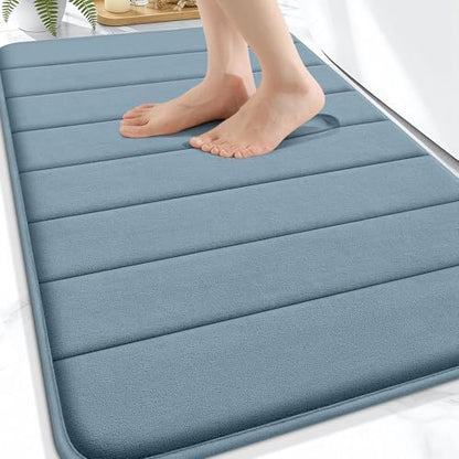 OLANLY Memory Foam Bath Mat 34x21, Super Soft and Absorbent Bathroom Rugs