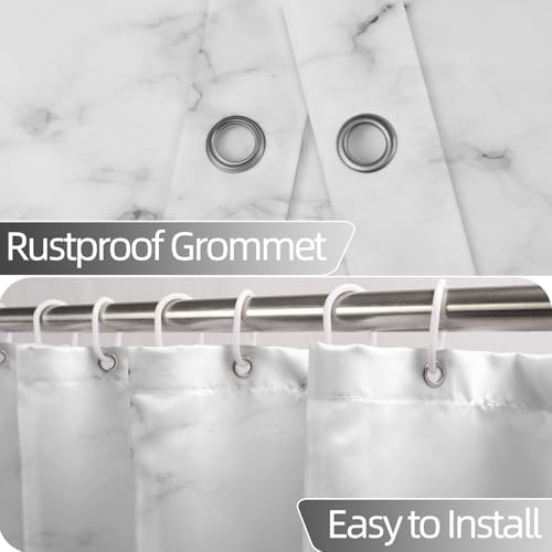 Gray Extra Long Waterproof Shower Curtain 72x84 inches
