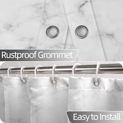 Gray Extra Long Waterproof Shower Curtain 72x84 inches