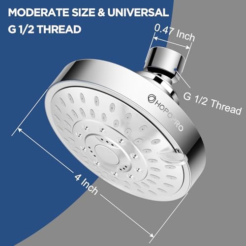 High Pressure Shower Head, HOPOPRO 5-Mode Fixed Showerhead, NBC Recommended