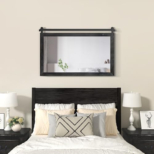 COGOOD Farmhouse Bathroom Mirrors for Over Sink - 30 x 45 Black