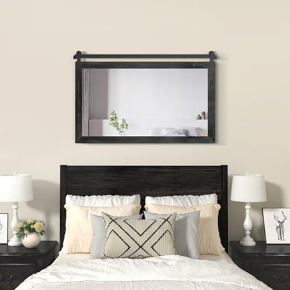 COGOOD Farmhouse Bathroom Mirrors for Over Sink - 30 x 45 Black