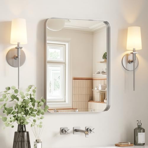 USHOWER Brushed Nickel Bathroom Mirror 22"x30"