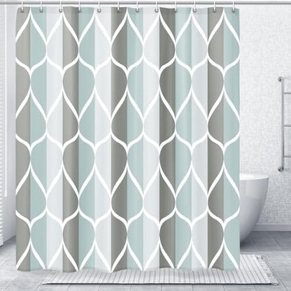Gelbchu Grey Blend Geometric Shower Curtain for Bathroom, 54x78 Inch