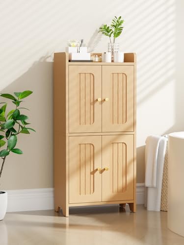 BEWISHOME Small Floor Cabinet,Toilet Paper Storage,Bathroom Storage Cabinet
