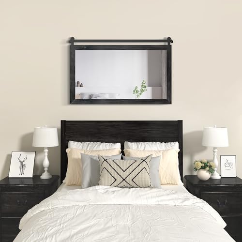 COGOOD Farmhouse Bathroom Mirrors for Over Sink - 30 x 49 Black