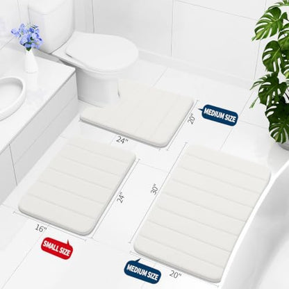 Buganda Memory Foam Bath Mat 59 x 20, Ultra Soft Absorbent Bathroom Rugs