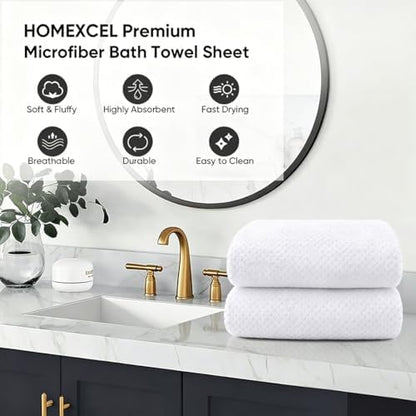 HOMEXCEL Bath Sheets 2PK, 35x70 in, Absorbent&Soft, Extra Large Bath Towel