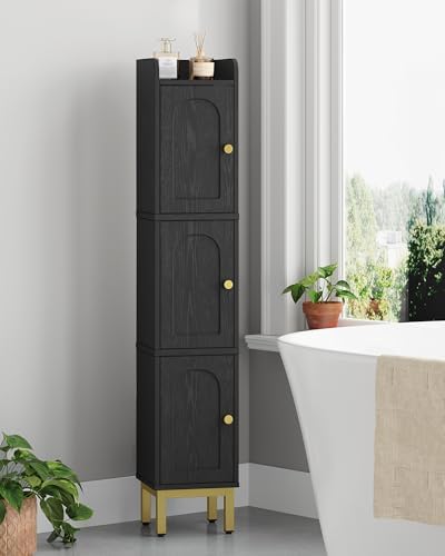 Hzuaneri Slim Bathroom Storage Cabinet, Narrow Bathroom Organizers,3 Doors